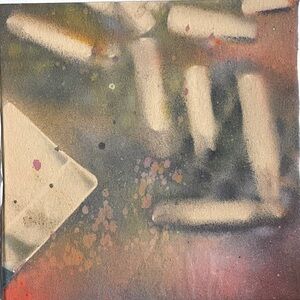 ‘Shadows’ Marksman Series: Abstract Art with Cream and GoldTones